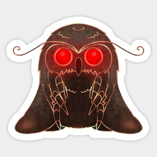 Ruby and Gold Mothman Sticker